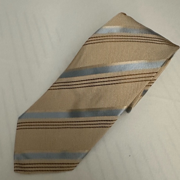 BRIONI Striped Silk Tie - Picture 1 of 5